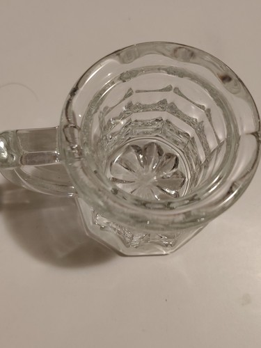 Vintage Clear Pressed Glass Miniature Mug / Toothpick Holder - photo 2
