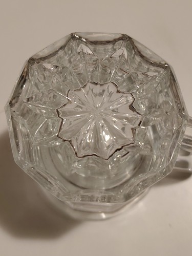 Vintage Clear Pressed Glass Miniature Mug / Toothpick Holder - photo 3
