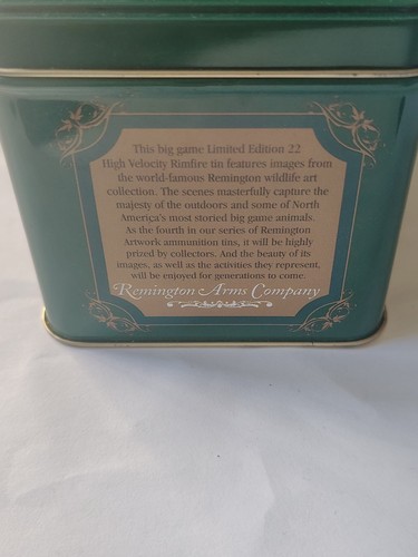 Remington Collectible Tin High Velocity Rimfire 22 'elk' Design - photo 3