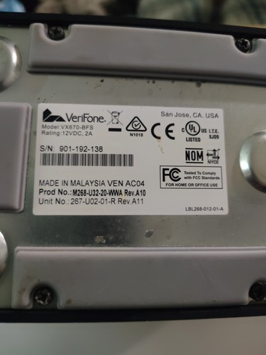 Verifone Vx670-bfs Base Charger And Vx-uart Dongle Untested - photo 3