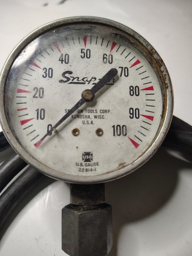Vintage Snapon Pressure Gauge 22814-1 Out Of Transmission Kit - photo 4