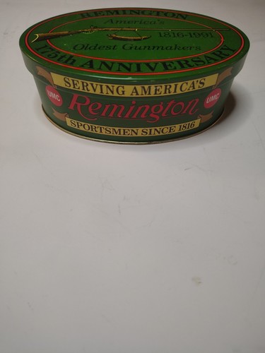 Vintage Remington 175th Anniversary Collectible Ammo Oval Tin - photo 2