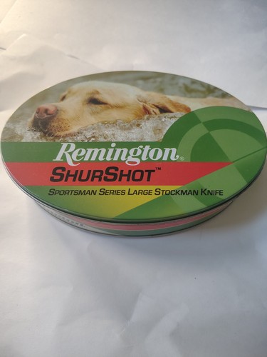 Remington Shurshot Sportsman Series Large Stockman Knife Tin Dog