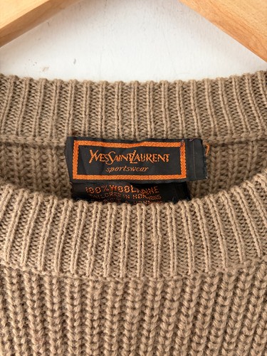 Vintage Yves Saint Laurent Sportswear Wool Cable Knit Mens Sweat - photo 3