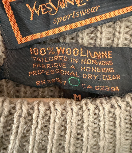 Vintage Yves Saint Laurent Sportswear Wool Cable Knit Mens Sweat - photo 4