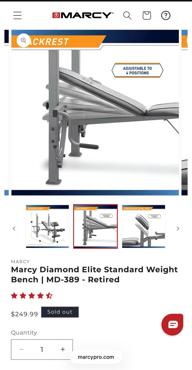 Marcy Diamond Elite MD-389 Weight Bench - photo 4