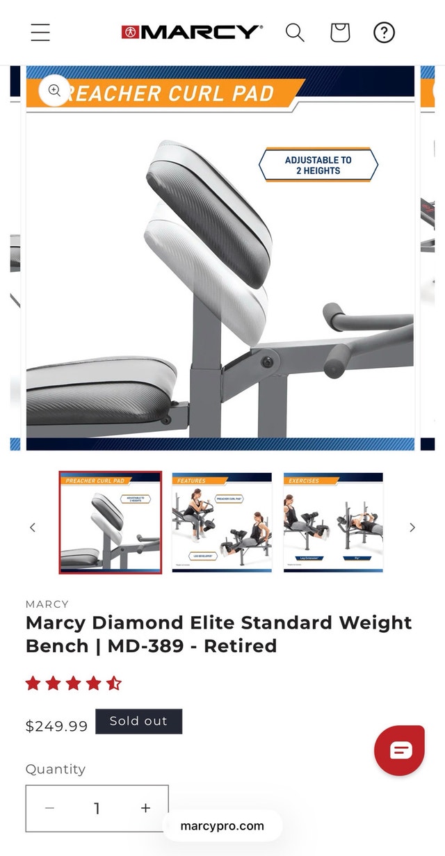 Marcy Diamond Elite MD-389 Weight Bench - photo 5