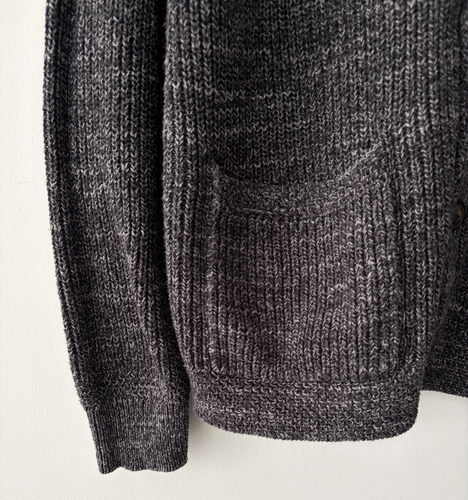 Polo Ralph Lauren Mens Cotton Shawl Collar Knit Charcoal Cardiga - photo 4