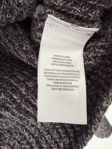 Polo Ralph Lauren Mens Cotton Shawl Collar Knit Charcoal Cardiga - photo 5