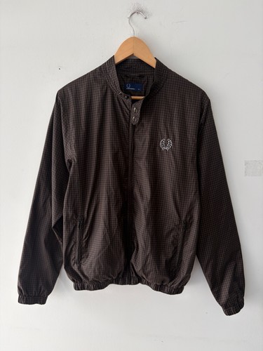 Fred Perry Mens Plaid Windbreaker Jacket Size M