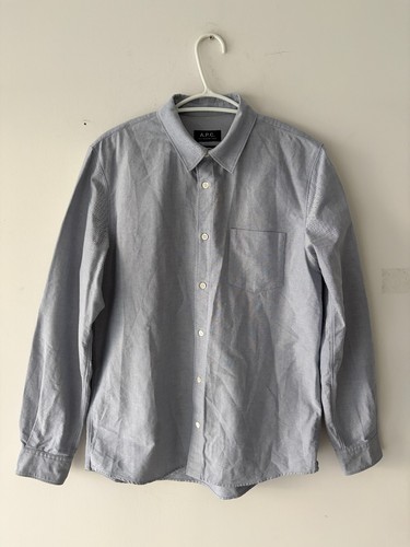 A.P.C. Rue Madame Paris Long Sleeve Button Up Oxford Shirt Size