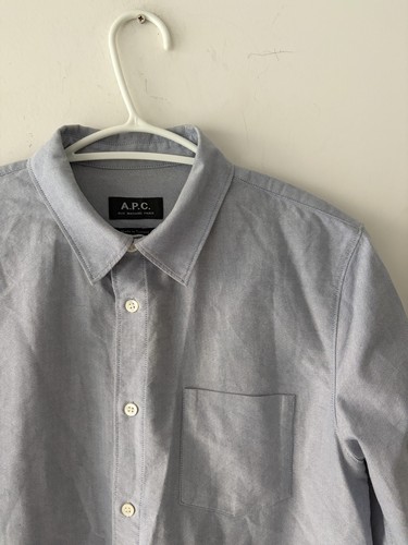 A.P.C. Rue Madame Paris Long Sleeve Button Up Oxford Shirt Size - photo 2