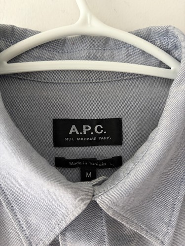 A.P.C. Rue Madame Paris Long Sleeve Button Up Oxford Shirt Size - photo 3