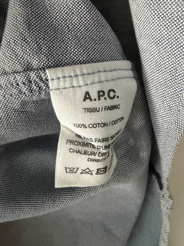 A.P.C. Rue Madame Paris Long Sleeve Button Up Oxford Shirt Size - photo 4