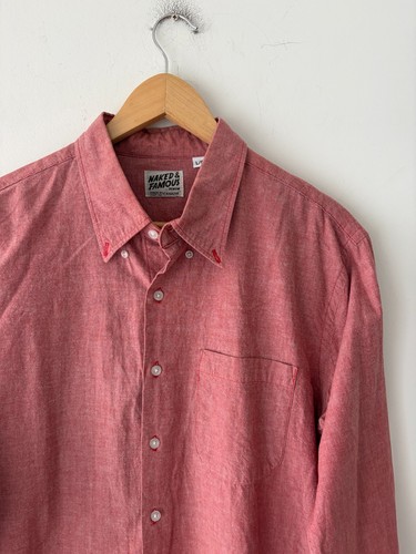 Naked & Famous Denim Long Sleeve Shirt Size L - photo 2