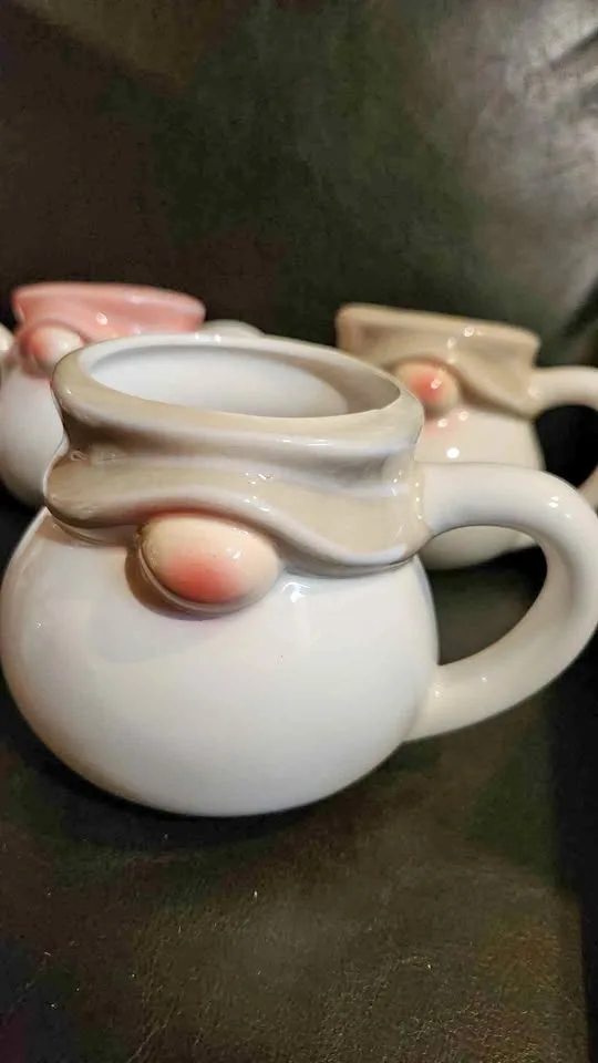 Set of Ceramic Gnome Mugs