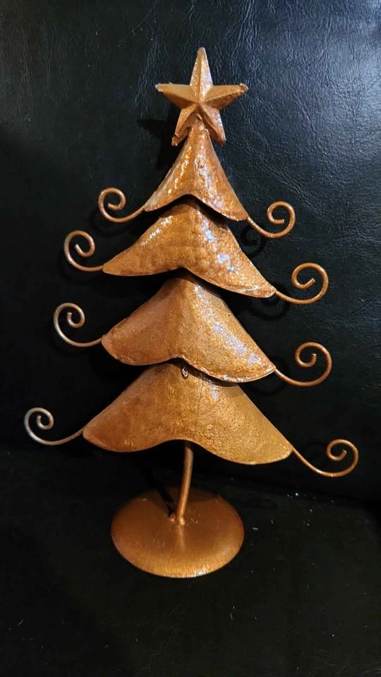 Set of 4 Metal Scrollwork Christmas Tree Decor - photo 2