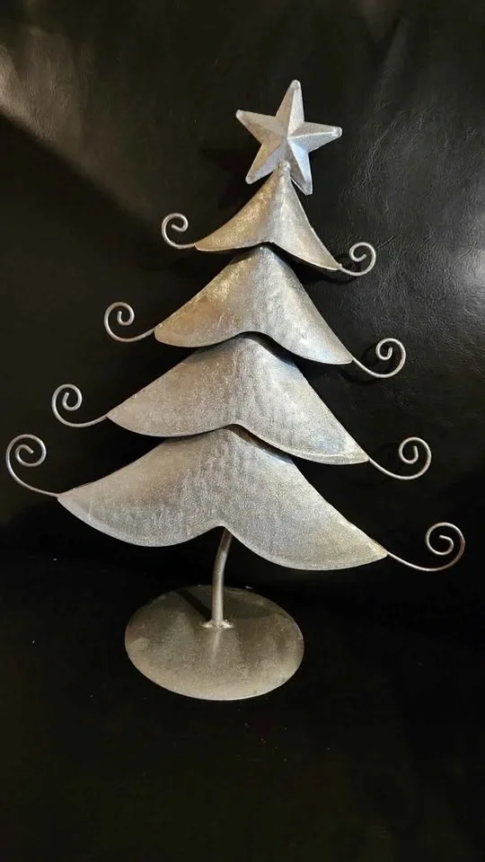 Set of 4 Metal Scrollwork Christmas Tree Decor - photo 3