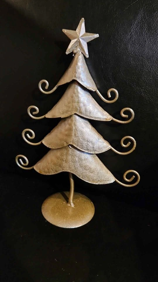Set of 4 Metal Scrollwork Christmas Tree Decor - photo 4