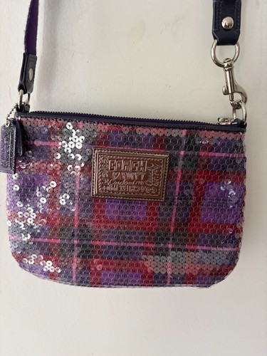 Coach Poppy Sequin Plaid Crossbody Bag
