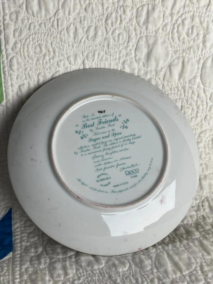 Sandra Kuck "Best Friends" Collector Plate – Reco, 1993 - photo 2