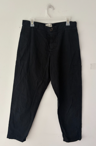 Oliver Spencer Organic Cotton Mens Black Pants Size M