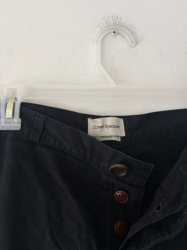 Oliver Spencer Organic Cotton Mens Black Pants Size M - photo 3