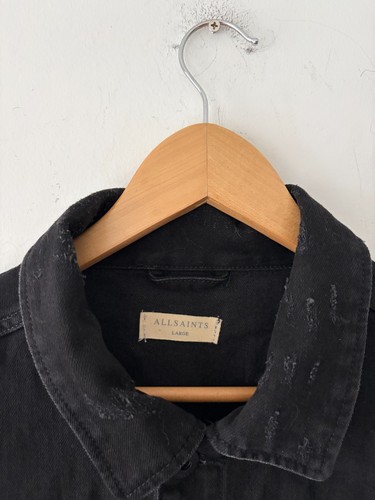 Allsaints Distressed Mens Denim Jacket Size L - photo 3