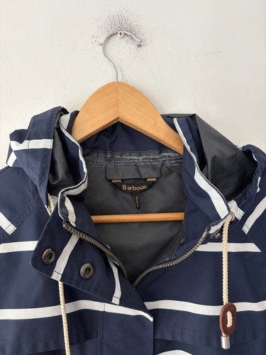 Barbour Hollwell Women’s Striped Waterproof Jacket Size 10 - photo 3