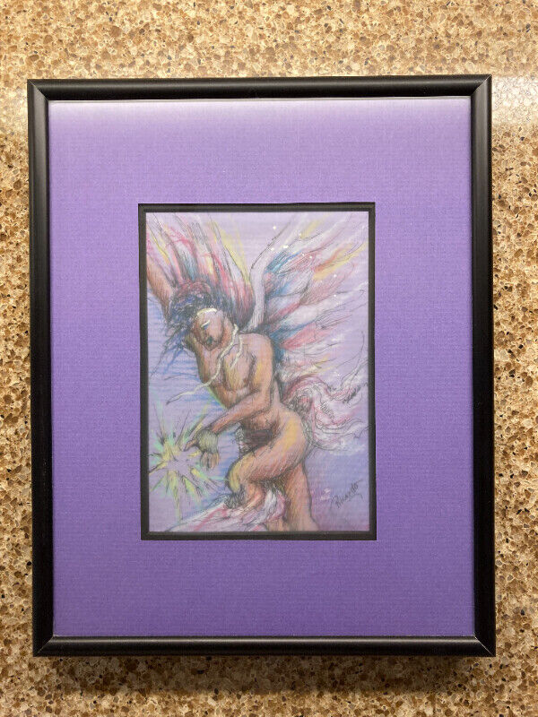 Authentic Vintage Utopia Drawing Art Piece by Ricardo