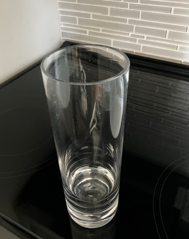 Clear Glass Base - vase transparent