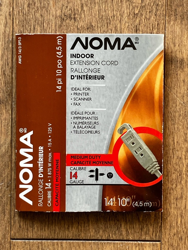 NOMA 14 gauge extension cord 15 ft - photo 2