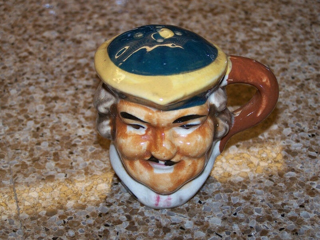 Vintage Toby French Gentleman ceramic porcelain pepper shaker