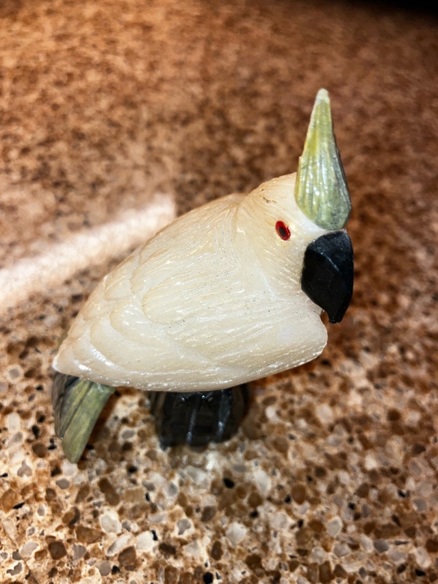 Onyx Sculpture of Cockatoo