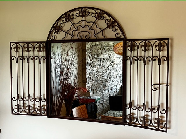 Gorgeous Metal Mirror with Doors - photo 2