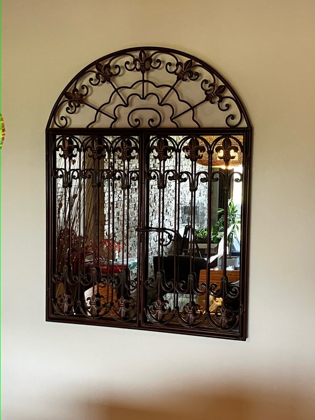 Gorgeous Metal Mirror with Doors - photo 3