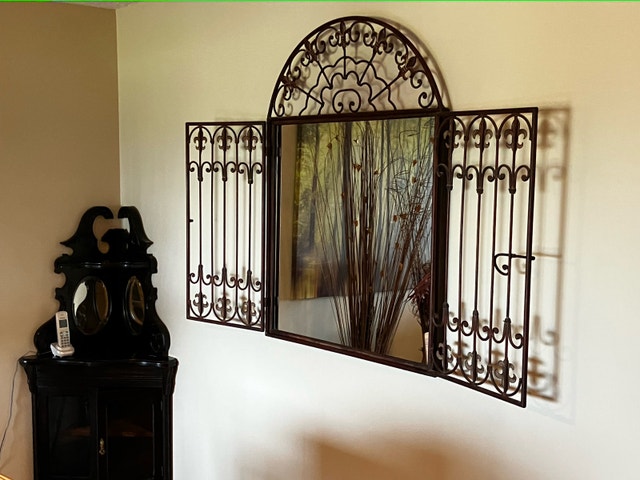 Gorgeous Metal Mirror with Doors - photo 5