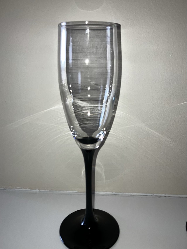 Black Stem Champagne Glasses