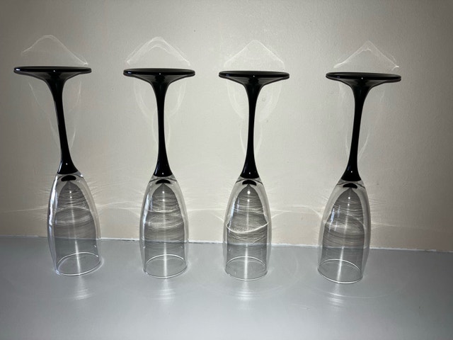 Black Stem Champagne Glasses - photo 3