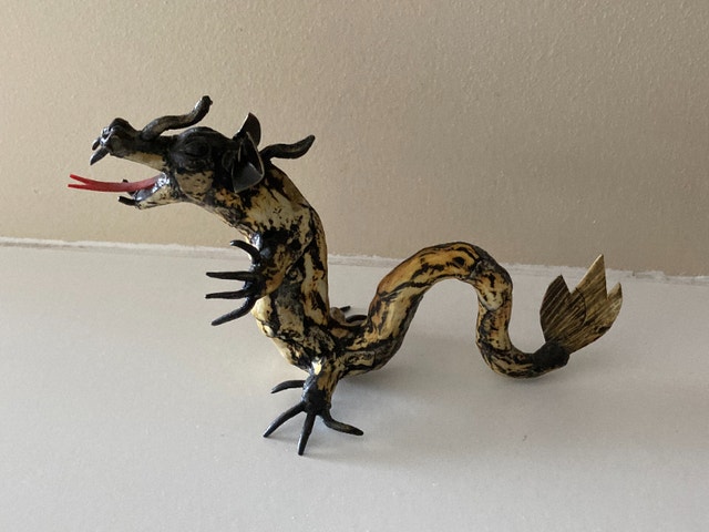 Acrylic Dragon sculpture from Malaysia or Thailand
