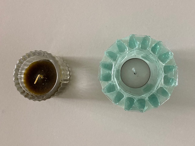 Vintage glass candle holders - photo 2