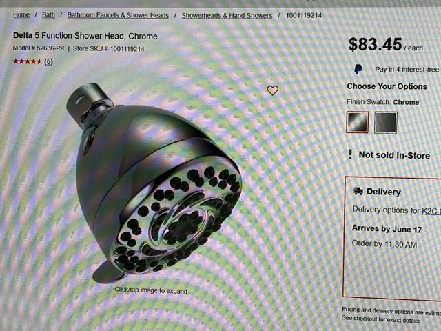 Delta Shower Head - photo 5