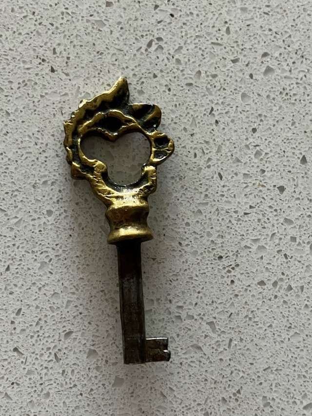 Antique Ornate Brass Key