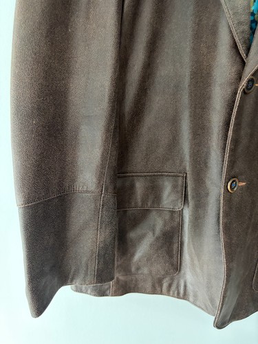 Robert Graham Brown Leather Blazer Sport Coat Jacket Size 46/56 - photo 3