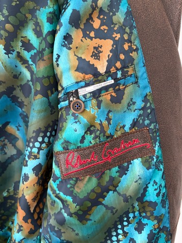 Robert Graham Brown Leather Blazer Sport Coat Jacket Size 46/56 - photo 4