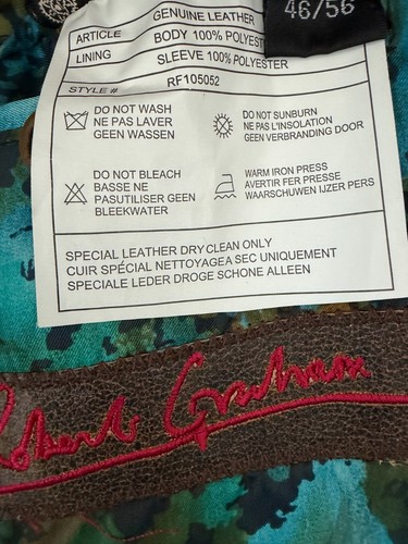 Robert Graham Brown Leather Blazer Sport Coat Jacket Size 46/56 - photo 5