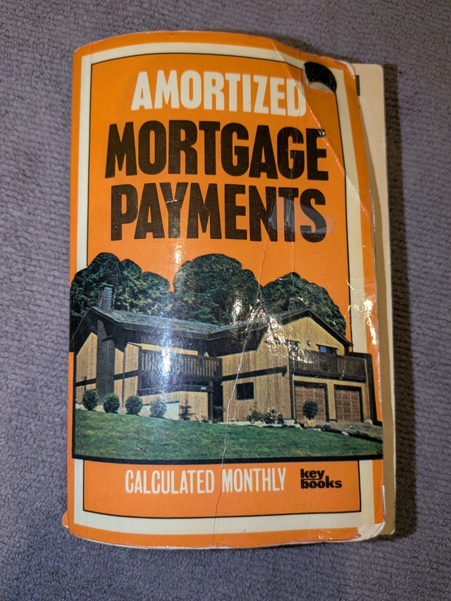 vintage 1976 Amortized Mortgage Payments Book