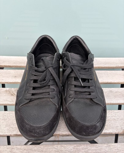 SAINT LAURENT SL/10 Black Perforated Leather And Suede Sneakers - photo 2