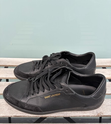 SAINT LAURENT SL/10 Black Perforated Leather And Suede Sneakers - photo 3