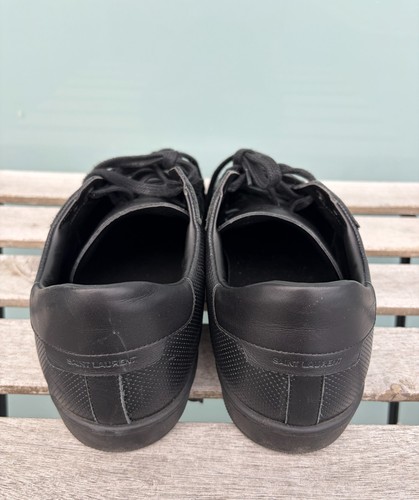 SAINT LAURENT SL/10 Black Perforated Leather And Suede Sneakers - photo 4